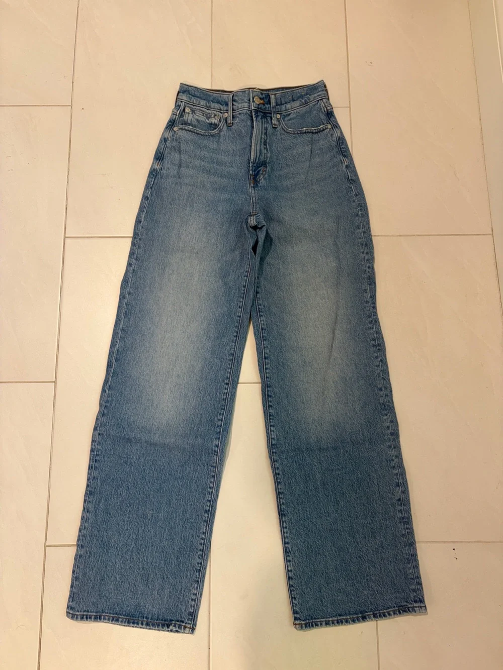 Madewell Light Blue High-Rise Straight Jeans